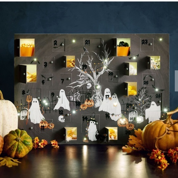 Pottery Barn Other - New Pottery Barn Light Up Halloween Ghost Advent Calendar 24x17x3